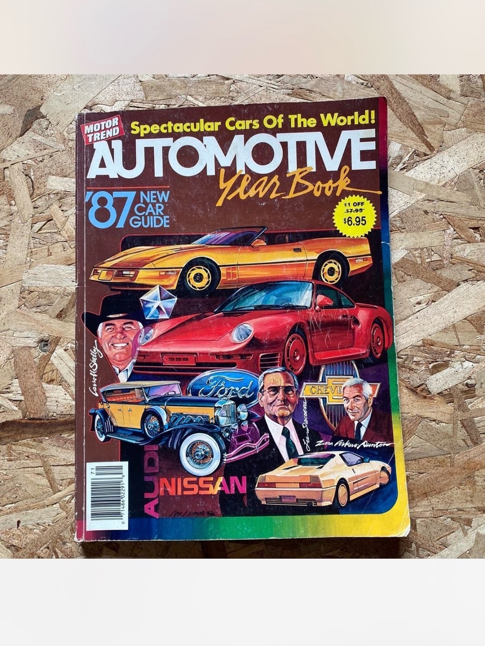 Automotive Year Book 1987 - Vintage Car Guide (Red/Yellow)